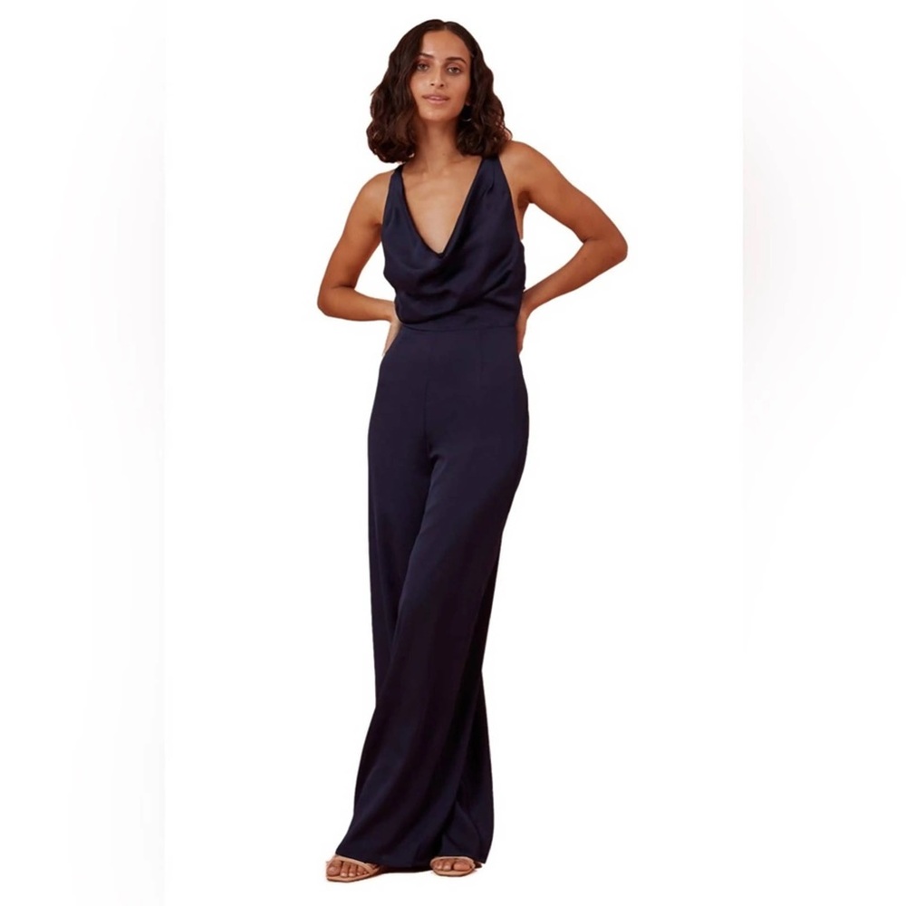 Finders Keepers Gabriella Hammered Satin Jumpsuit